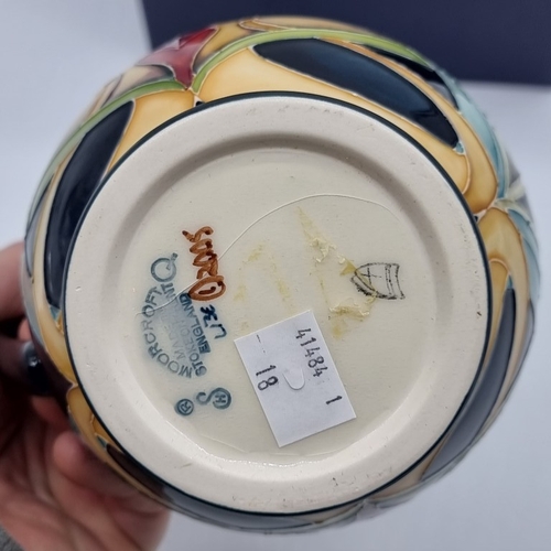 1466 - A Moorcroft 'Royal Gold' pattern pitcher, 14.5cm high, (some crazing), boxed.