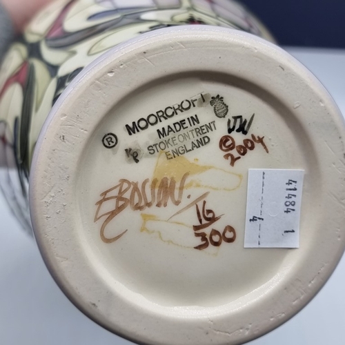 1471 - A Moorcroft 'White Rose' pattern vase, by Emma Bossons, signed, dated 2004 and numbered 16/300, 21.5... 