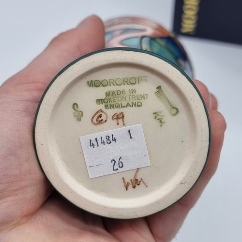 1474 - A Moorcroft 'Everglade Flamingos' pattern vase, 20.5cm high, boxed.