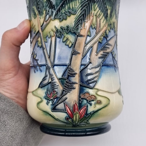1479 - A Moorcroft 'Kiribati' pattern vase, by Nicola Slaney, 20.5cm high, boxed.