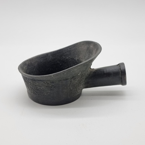 1532 - A Chinese Archaistic style bronze Rhinoceros ritualistic wine vessel, 29.5cm long; together with a C... 