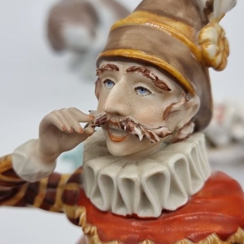 1534 - A mixed group of pottery and porcelain, to include a Capodimonte figure, 25cm high; two Herend pigs,... 