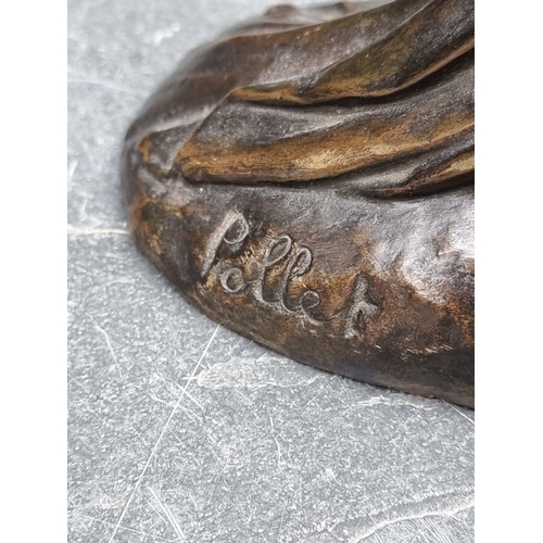 1550 - After Joseph Pollett, 'Une Heure de la Nuit', patinated bronze, 35cm high.