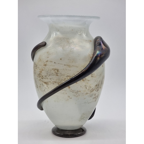 1483 - A large Murano glass vase, possibly by E Moderno, 37cm high.