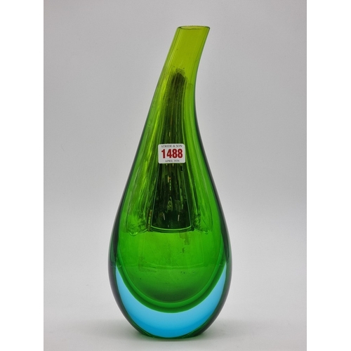 1488 - A Murano 'Sommerso' glass vase, by Cenedese, 36.5cm high.