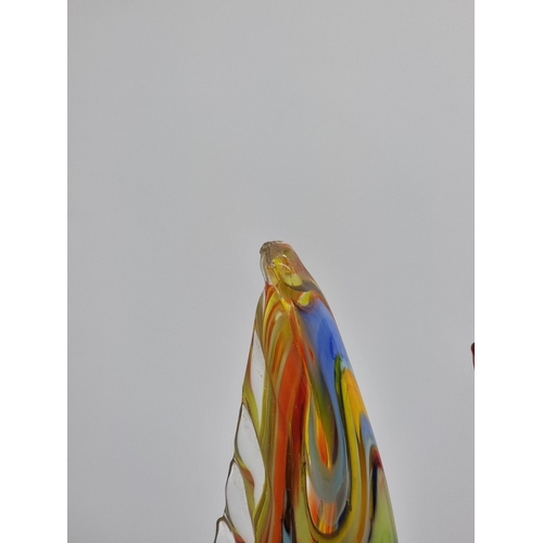 1499 - A Murano style coloured glass cockerel, 41.5cm high.