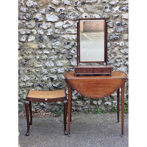 1108 - A sundry group of furniture, comprising: a 19th century elm and ash single drawer side table, 72cm w... 