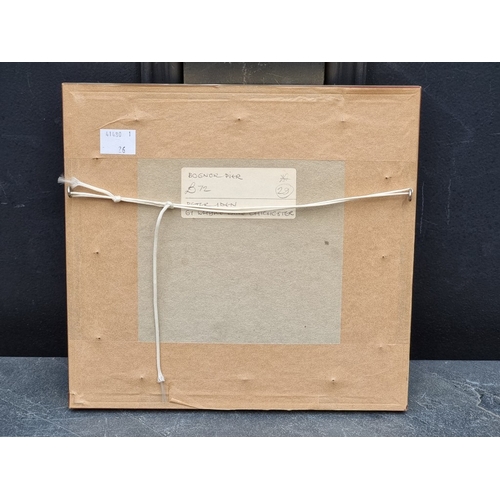 1206 - Peter Iden, &lsquo;Bognor Pier&rsquo;, signed and dated '86, titled on label verso, watercolour, 7 x... 