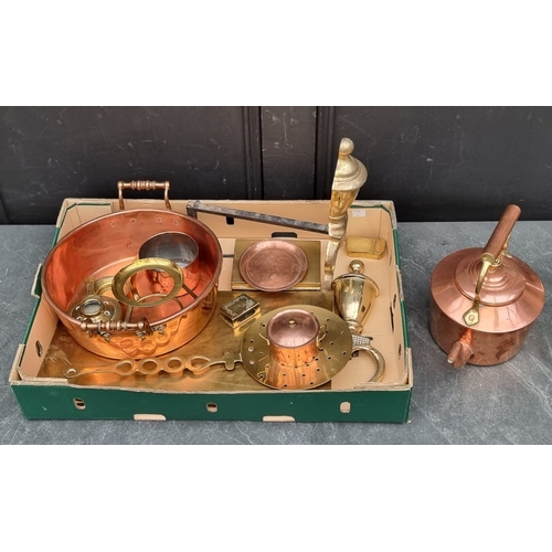 1354 - A collection of copper and brass.