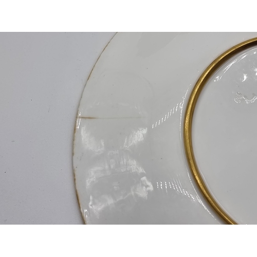 1389 - A good set of six Royal Worcester cabinet plates, each finely painted with a Game Bird by James Stin... 