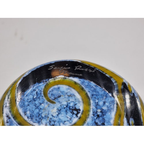 1501 - A Murano 'Iridato' glass vase, by Sergio Rossi, signed, 23cm high.