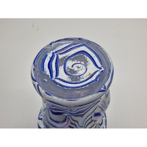 1502 - A Murano 'Iridato' glass vase, by Sergio Rossi, signed, 21.5cm high.