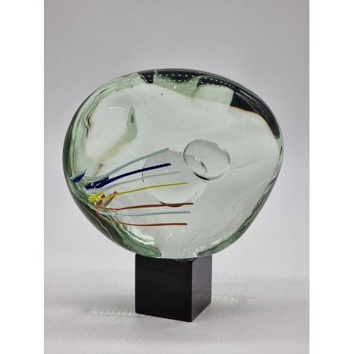 1506 - A Murano glass sculpture, by Stefano Toso, signed, 20.5cm.