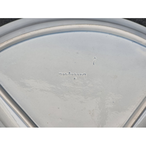 1596 - A collection of 19th century blue and white pottery.