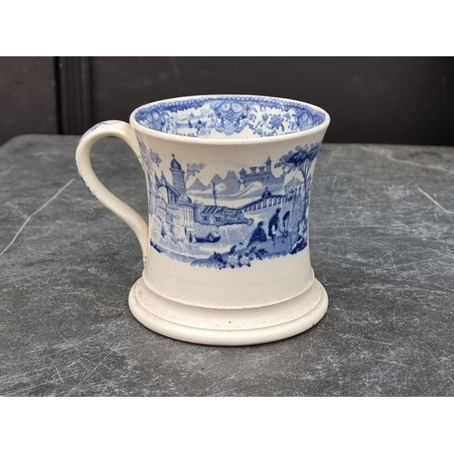 1596 - A collection of 19th century blue and white pottery.