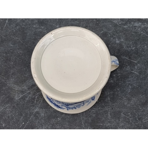 1596 - A collection of 19th century blue and white pottery.