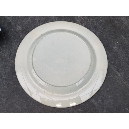 1596 - A collection of 19th century blue and white pottery.