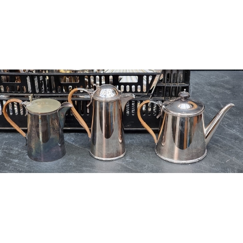 1589 - A mixed group of electroplate, to include a wine cooler, and a three branch candelabrum, 28.5cm high... 