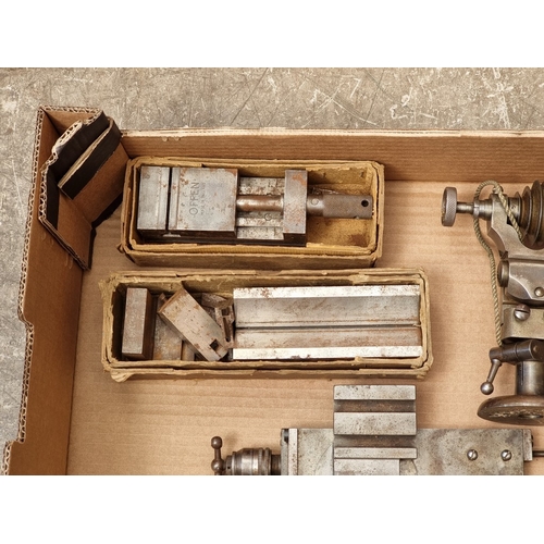 1594 - A group of watchmakers lathes and related items.