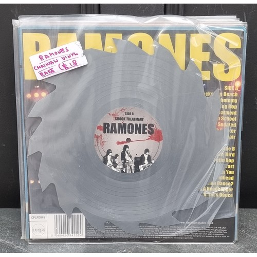 1659 - Vinyl: a group of 33rpm records, to include: Led Zeppelin '1'; Ramones 'Shock Treatment Circular Saw... 