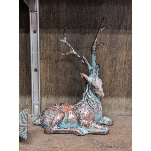 1536 - A patinated figure group of the three wise monkeys, on trefoil base, 6cm high; together with a bronz... 