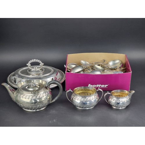 1350A - A collection of silver plate. 