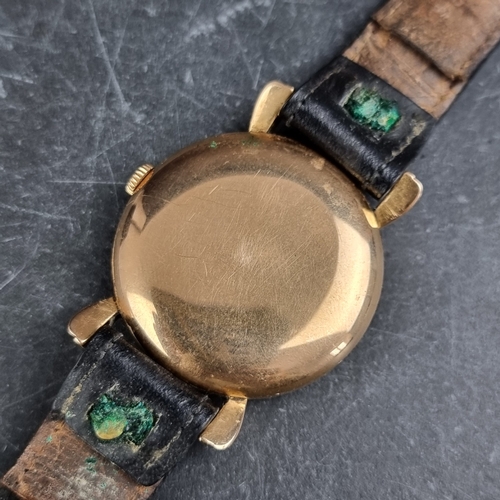12 - An early 1940s Omega 'Jumbo' 18ct gold automatic wristwatch, 35mm, Ref. 10829286, having 'bumper' ca... 