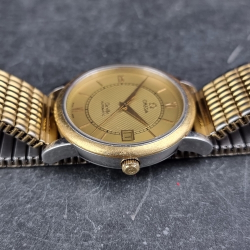13 - A circa 2001 Omega 'De Ville' gold plated and stainless steel automatic wristwatch, 35mm, Case Ref. ... 