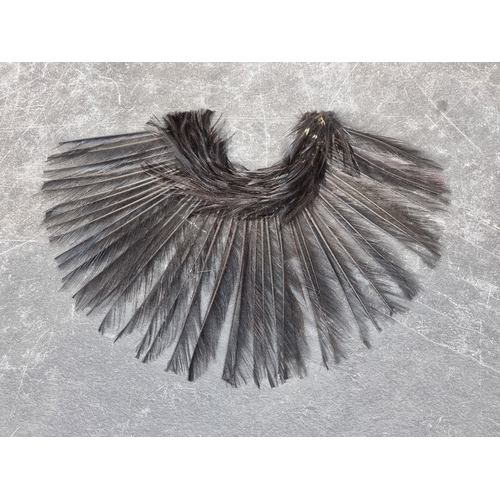 A collection of fans, to include a feather example; together with other ...