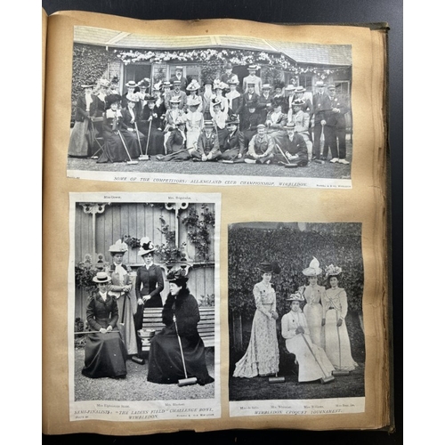 13 - LADIES' CROQUET: a late 19thc scrap album detailing the career of Mrs Verney Lovatt Cameron as an ac... 