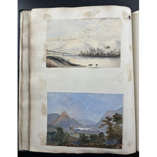 18 - SCRAP ALBUMS: a group of three 19th century albums, each filled with diverse array of printed scraps... 