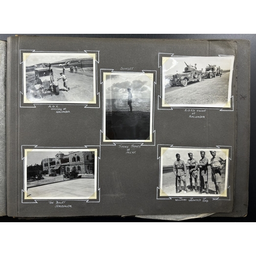 5 - PALESTINE MANDATE: a very good group of three albums compiled by a British serviceman, 1930s period,... 