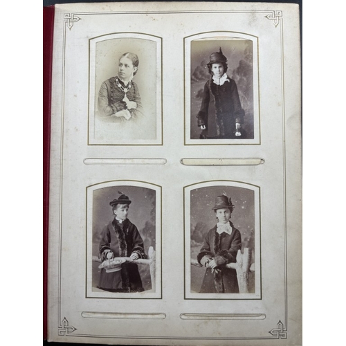 7 - CARTE DE VISITE: two albums of CDV and cabinet cards, prov. Major Dundas of 60th rifles: many Montre... 