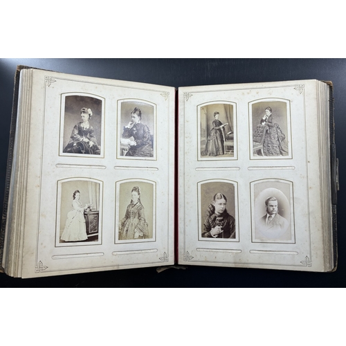 7 - CARTE DE VISITE: two albums of CDV and cabinet cards, prov. Major Dundas of 60th rifles: many Montre... 