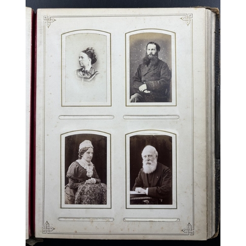 7 - CARTE DE VISITE: two albums of CDV and cabinet cards, prov. Major Dundas of 60th rifles: many Montre... 