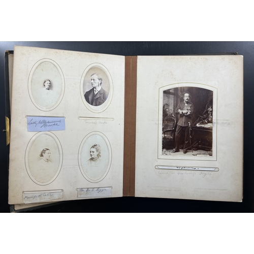 7 - CARTE DE VISITE: two albums of CDV and cabinet cards, prov. Major Dundas of 60th rifles: many Montre... 