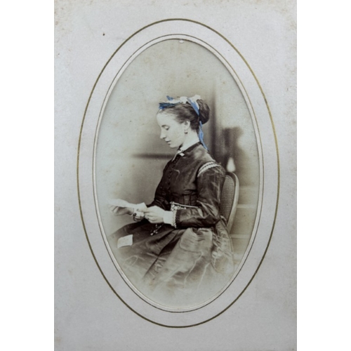 7 - CARTE DE VISITE: two albums of CDV and cabinet cards, prov. Major Dundas of 60th rifles: many Montre... 