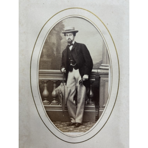 7 - CARTE DE VISITE: two albums of CDV and cabinet cards, prov. Major Dundas of 60th rifles: many Montre... 