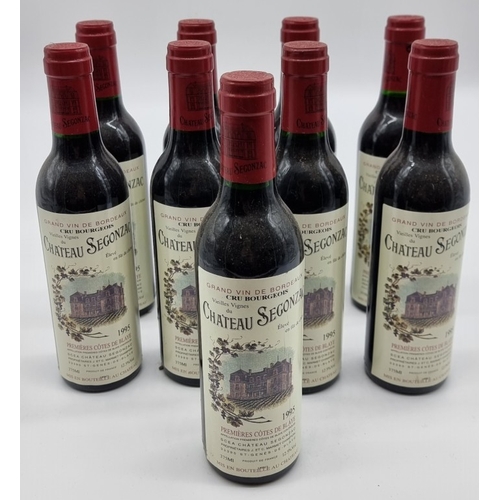 14 - Nine 37.5cl bottles Chateau Segonzac, 1995. (9)