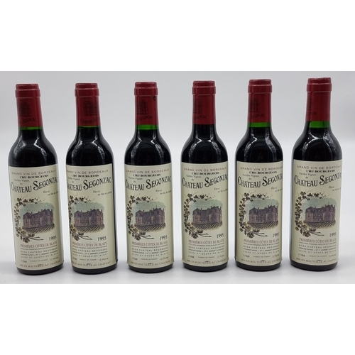 23 - Six 37.5cl bottles of Chateau Segonzac, 1995, Cotes de Blaye. (6)