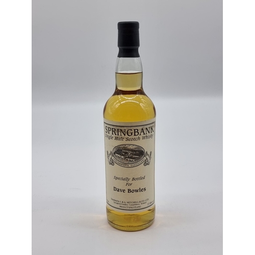 37 - A 70cl bottle of Springbank 'Private Bottling' Whisky, 57.8% abv.