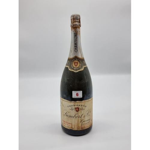 6 - A 150cl magnum bottle of Lambert & Cie NV champagne.