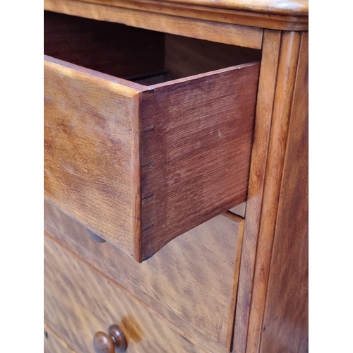 1023 - A Victorian satin birch chest of drawers, 107.5cm wide.