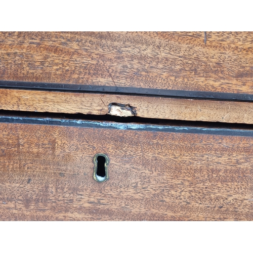 1028 - A Regency mahogany and ebony strung chest of drawers, 98cm wide.