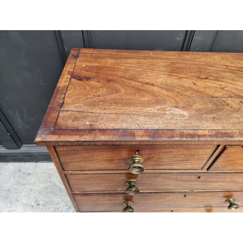 1028 - A Regency mahogany and ebony strung chest of drawers, 98cm wide.