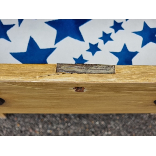 1002 - An early 20th century faux grained three drawer chest, 75.5cm wide.