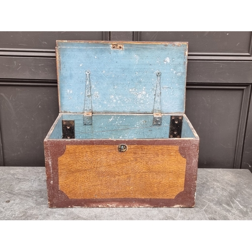 1049 - A 19th century faux grained chest, 54cm wide.
