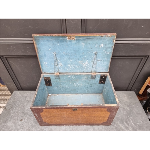 1049 - A 19th century faux grained chest, 54cm wide.