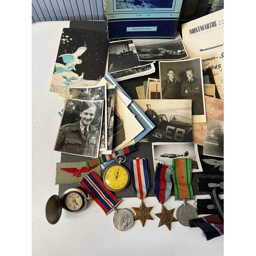 480 - A Large qty of WW2 RAF items relating to a RAF Officer namesd B Roberts (1271859) to inc real photos... 
