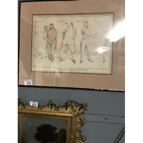 388 - Framed & glazed political picture - Collection only or client to provide own transport